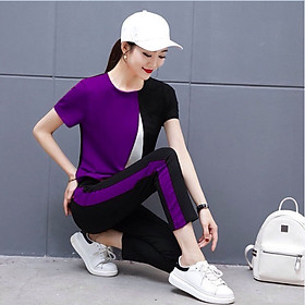 Bộ đồ thể thao nữ phối màu TT150