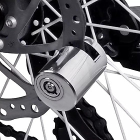 Khoá chống trộm cho xe máy khoá mini nhỏ gọn gắn phanh đĩa bánh xe máy xe đạp an toàn chống trộm