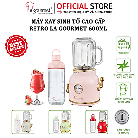 Mua   Hàng chính hãng  Máy xay sinh tố mini cối thủy tinh chịu lực Retro La gourmet - Đỏ -400925