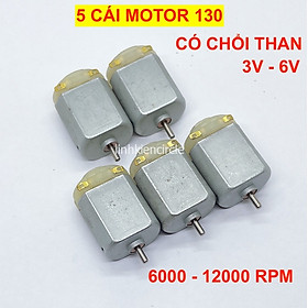 Mua 5 cái motor 130 có chổi than 3V - 6V. tốc độ 6000 - 12000 RPM - LK0004