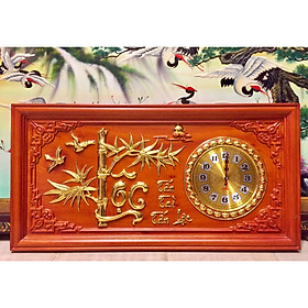 Tranh gỗ hương đỏ đồng hồ , Tấn tài tấn lộc -Tài lộc đại phát - Tài lộc