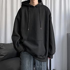 Hình ảnh Áo Hoodie Nỉ Bông Trơn  Unisex 5 màu (nam nữ đều mặc được)