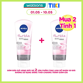 Hình ảnh Sữa Rửa Mặt Nivea Pearl White Micro Bubbles Deep Clean Clay Foam 5IN1 Trắng Da Ngọc Trai Đất Sét 100g