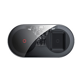 Mua Đế sạc nhanh không dây 2 trong 1 Baseus Simple Wireless Charger Turbo Edition - Hàng nhập khẩu
