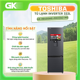 Mua Tủ lạnh Toshiba Inverter 322 lít GR-RB405WE-PMV(06)-MG - Chỉ giao HCM