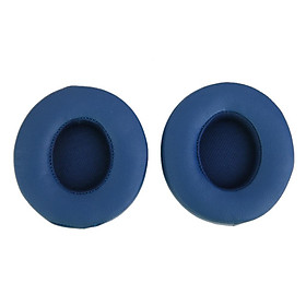 1 Pair Protein Leather Replacement Ear Pads for   2.0 Blue