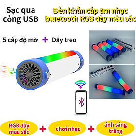Mua Đèn âm nhạc bluetooth RGB đầy màu sắc Đèn cảnh báo khẩn cấp USB sạc Đèn cảnh báo khẩn cấp Đèn không khí cắm trại ngoài trời Đèn khẩn cấp cầm tay