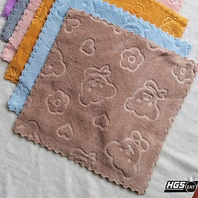 Combo 4 Khăn lau đa năng lông cừu 30*30cm siêu mềm mại, chất lượng cao