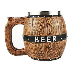 580ML Creative Wooden Barrel Design Mugs Drinking Cup Drinkware  Mug