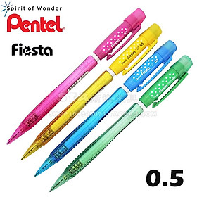 Bút Chì Kim Pentel Fiesta AX105C Ngòi 0.5mm | Thiết Kế Hiện Đại | Trang Bị Đầu tẩy | 4 Màu Vỏ