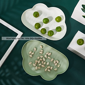 Mua Đĩa khay đựng mứt  bánh kẹo  hoa quả  đồ ăn dặm cho bé hình đám mây sáng tạo - Nhựa PP an toàn chịu va đập (BA08)