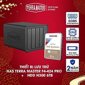 Mua Bộ Ổ cứng mạng NAS TerraMaster F4-424 Pro+NAS N300 Hàng chính hãng