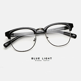 Kính Giả Cận, Gọng Kính Cận Nam Nữ Tròn Đen Clubmaster Không Độ Hàn Quốc - BLUE LIGHT SHOP