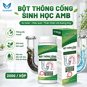 Bột Thông Cống Sinh Học AMB – Hỗ Trợ Làm Sạch Đường Ống, Bồn Rửa Chén, Lavabo Và Cống Thoát Nước
