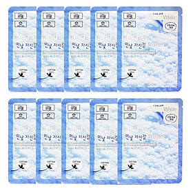 Hình ảnh Bộ 10 Gói Mặt Nạ Tuyết Dưỡng Trắng Da 3W Clinic Fresh White Mask Sheet (23ml X 10)