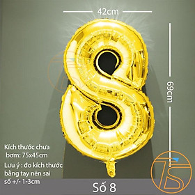 Bong Bóng Số 0-9 Loại Lớn 32 inch - Phụ Kiện Trang Trí Sinh Nhật, Thôi Nôi, Tiệc Tùng