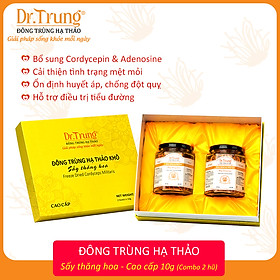 Đông trùng hạ thảo DR. TRUNG (Sợi Khô - Sấy thăng hoa) Combo 02 hũ 10 Gram - Loại CAO CẤP - (Cordycepin & Adenosine cao giúp tăng đề kháng mạnh, ngủ ngon, giảm mệt mỏi, giảm nguy cơ đột quỵ)