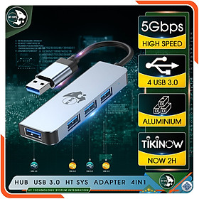 Hub Type C Và Hub USB HT SYS 4in1 To USB 3.0 - Hàng Chính Hãng