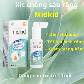 Combo 3 chai xịt chống sâu răng cho bé Midkid, hỗ trợ giảm hà mủn, bảo vệ răng