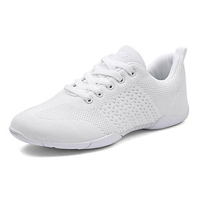 Chất lượng cao Giày vũ điệu cổ vũ nhẹ chất lượng Color: White Shoe Size: 37