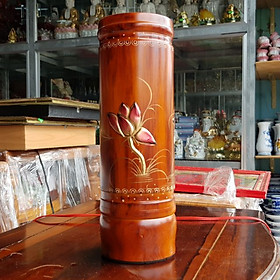 Mua Ống nhang gỗ tràm bông vàng cao 27 cm