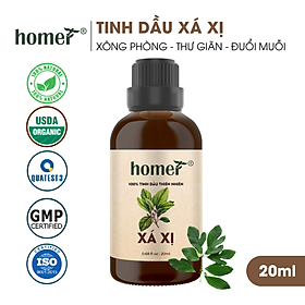 Tinh Dầu Xá Xị Homer 100ml - Chính Hãng, Đạt Chuẩn Kiểm Định Cao Cấp - Tinh Dầu Xông Thơm Phòng, Thư Giãn, Khử Mùi hiệu quả