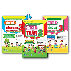 Sách - Combo 3c Ôn Hè Toán + Tiếng Việt + Tiếng anh - Dành cho học sinh lớp 3 lên lớp 4
