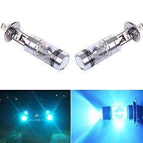 2 Pieces H1 20-SMD LED 100W Car Fog Driving DRL Light Bulbs 8000K Ice Blue