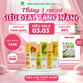 [Combo 3 Chai] Dầu Lăn Gừng Thảo Dược Bảo Linh 10ml - Xoa bóp, massage giảm đau đầu, nhức mỏi, thư giãn, lưu thông khí huyết