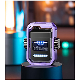 Mua Quẹt sạc điện type C Vinetteam kèm đèn pin plasma 3 chế độ con quay spiner chống nước chống gió hiển thị pin - hàng chính hãng