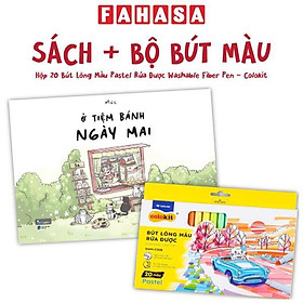 Combo Sách Ở Tiệm bánh Ngày Mai + Hộp 20 Bút Lông Màu Pastel Rửa Được Washable Fiber Pen - Colokit SWM-C008