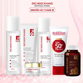 Combo 6 món Nước tẩy trang 145ml + Sữa rửa mặt 100g+ Nước hoa hồng 145ml +