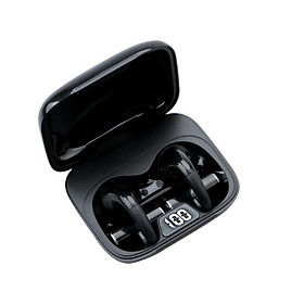 Mô hình riêng không tai nghe bluetooth không dây trong tai Jie Li Hiển thị năng lượng không khí Treo tai Bluetooth Tai nghe màu bán buôn: Đen