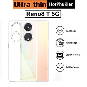 Ốp lưng silicon dẻo cho OPPO Reno8 T 5G hiệu Ultra Thin trong suốt mỏng 0.6mm độ trong tuyệt đối chống trầy xước - Hàng nhập khẩu