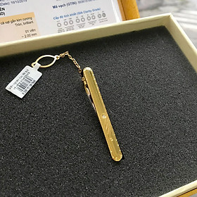 Kẹp cà vạt mạ vàng đính Kim cương