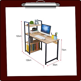 BÀN LÀM VIỆC CÓ GIÁ SÁCH MÃ BLV04 Kết hợp giá sách,kết cấu vững chắc