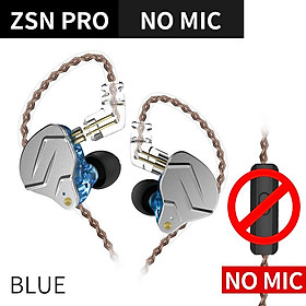 KZ ZSN Pro trong Ear 1BA 1DD LIBOTONE HIFI BASS DJ Running Sport Tai nghe Tai nghe KZ ZS10 Pro Zax ZSX KZ ZST X SKS S2 Z1 Pro Color: Blue No Mic