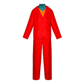 Costume Suit Halloween Cosplay Retro Red Shirts Outfit for Men Kids