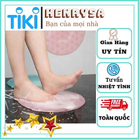 Tấm Silicon chà lưng massage lưng, massage chân hút chân không tiện lợi - Hàng loại 1 Henrysa