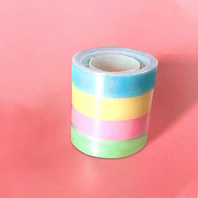 4 Rolls of Sticky Ball Tape, Sticky Ball Rolling Tape, Color Sticky Candy Color Tape for Adult Kids Party