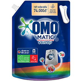 Hình ảnh Túi Nước Giặt Omo Matic Cho Máy Giặt Cửa Trước Bền Đẹp Bền Màu Sau 100 Lần Giặt 3.6Kg