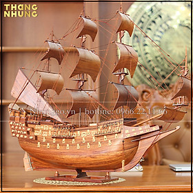 Mô hình thuyền buồm gỗ hương_TH80