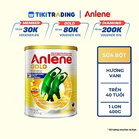 Sữa Bột Anlene Gold Hương Vanilla (Hộp Thiếc 400g) - Bao bì mới