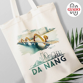 Túi canvas GIADO, túi vải bố, túi tote mẫu Đà Nẵng cầu Rồng