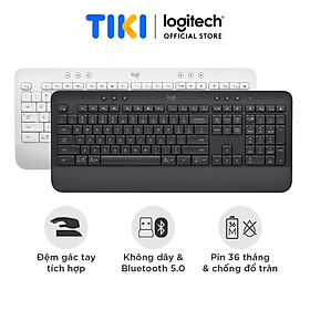 Mua Bàn Phím Không Dây Logitech Signature K650 - Nhỏ gọn  gác tay tích hợp  tương thích Mac   Bluetooth & USB Bolt - Hàng chính hãng