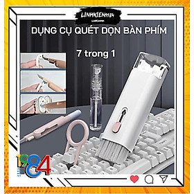 Bộ dụng cụ vệ sinh Laptop - Máy tính - Bàn Phím - Tai Nghe Airpod đa năng 7 in 1 siêu nhỏ gọn 