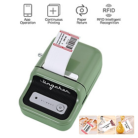Label Printer Portable Wireless BT Thermal Label Maker Sticker Printer with RFID Recognition Great for Supermarket