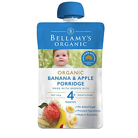 Trái cây xay nhuyễn Bellamy's Organic Chuối, Táo, Yến Mạch 120g