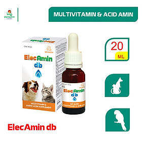 Vemedim ElecAmin db - Bổ sung Multivitamin & acid amin cho chó mèo, chim thú cảnh, chai 20ml