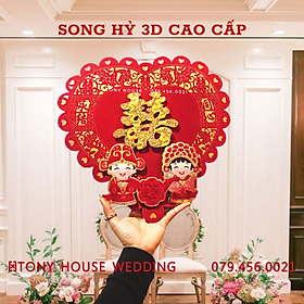 CHỮ SONG HỶ TRÁI TIM 3D SIÊU SANG TRỌNG - TONY